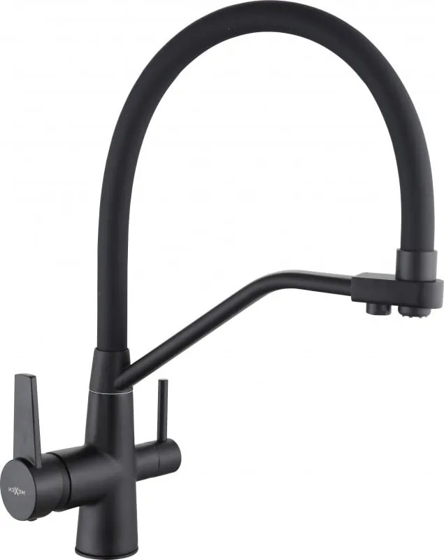 Mexen Duo keukenkraan, zwart - 671701-70