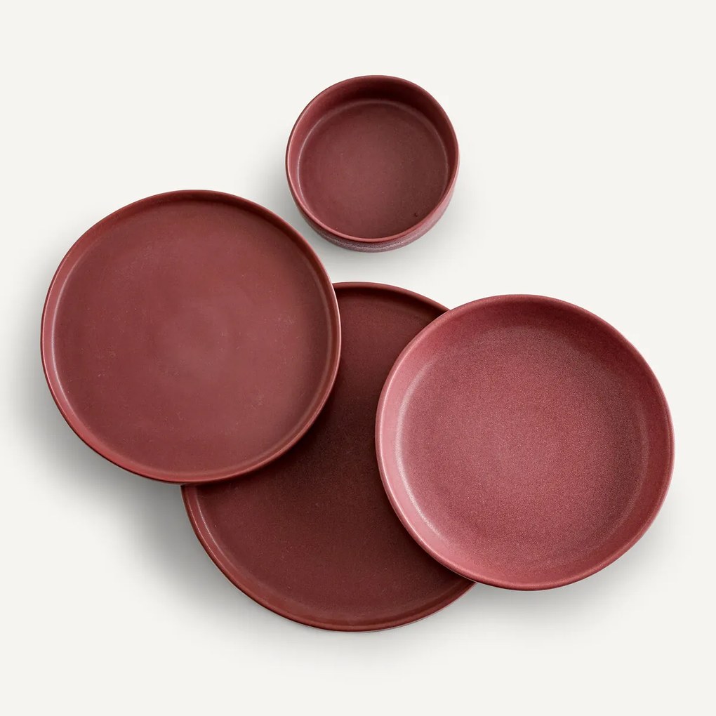 Set van 4 kleine kommen in aardewerk, Gandra