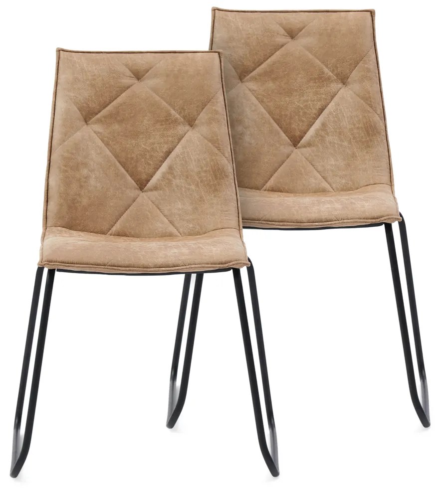 Rivièra Maison - Venice Park Stackable Chair SET OF 2, pellini, camel - Kleur: bruin