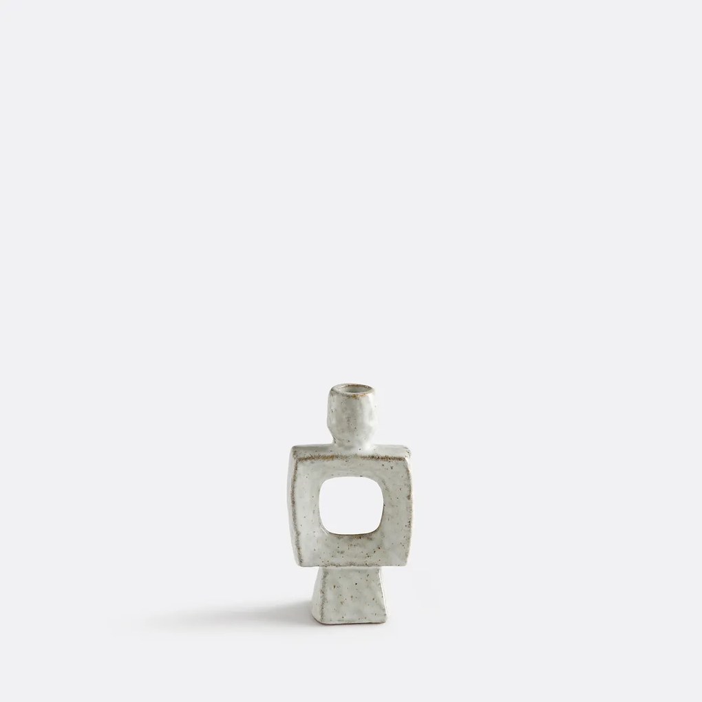Organische kandelaar van keramiek, hoogte 16,5 cm, CERAL