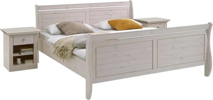 Bed Monaco - white wash - 100x185 - Leen Bakker