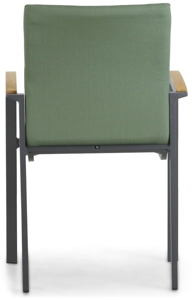 Tuinstoel stapelbaar Aluminium/textileen Groen Lifestyle Garden Furniture Brandon