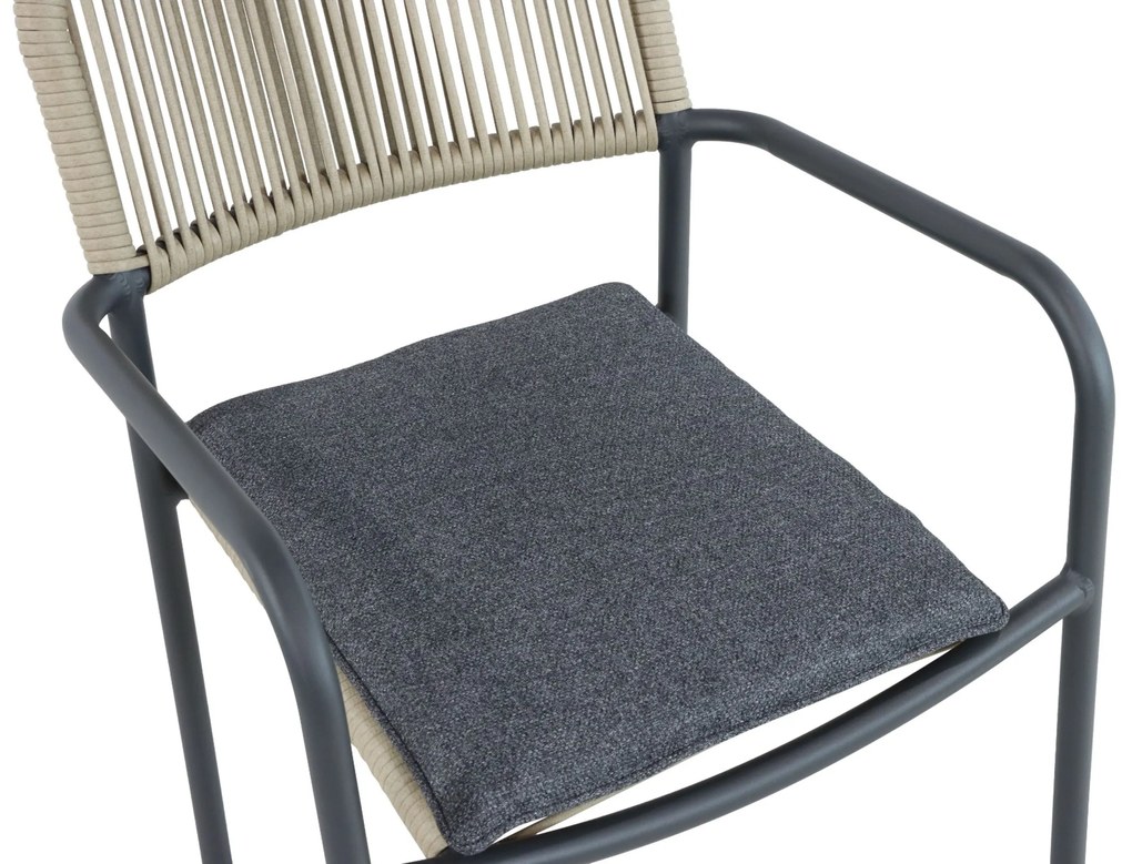 Tuinstoel stapelbaar Aluminium/rope Taupe-naturel-bruin Coco Penya