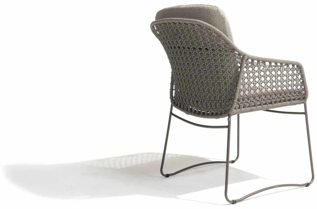 4 Seasons Outdoor Moretti dining set terre met Prado tafel terre met teak blad Ø 160 cm * Sale * Tuinset bruin weerbestendig