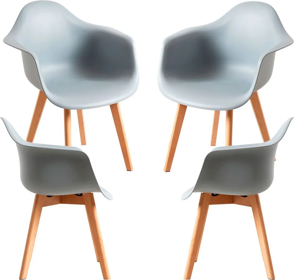 Set 4 Belu Polypropyleen Stoelen