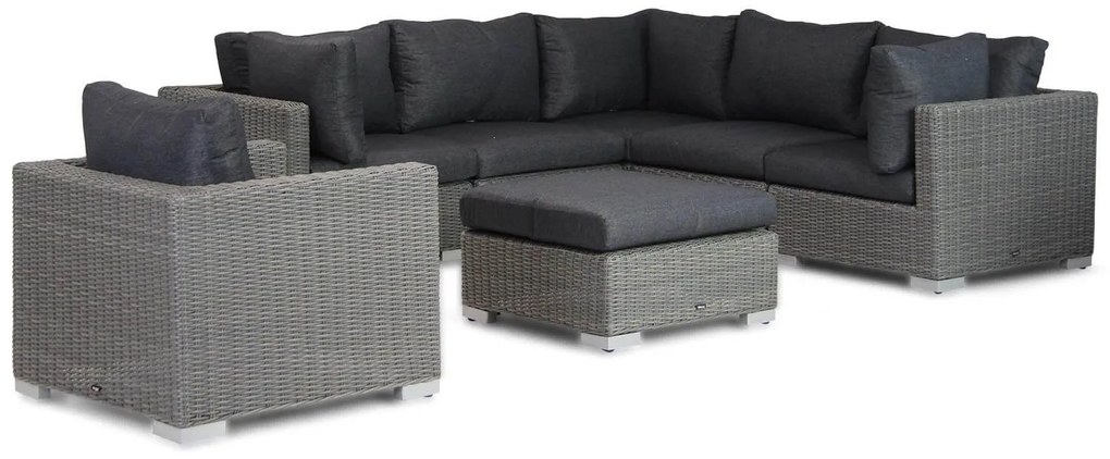 Hoek loungeset 6 personen Wicker Grijs  Garden Collections Cuba