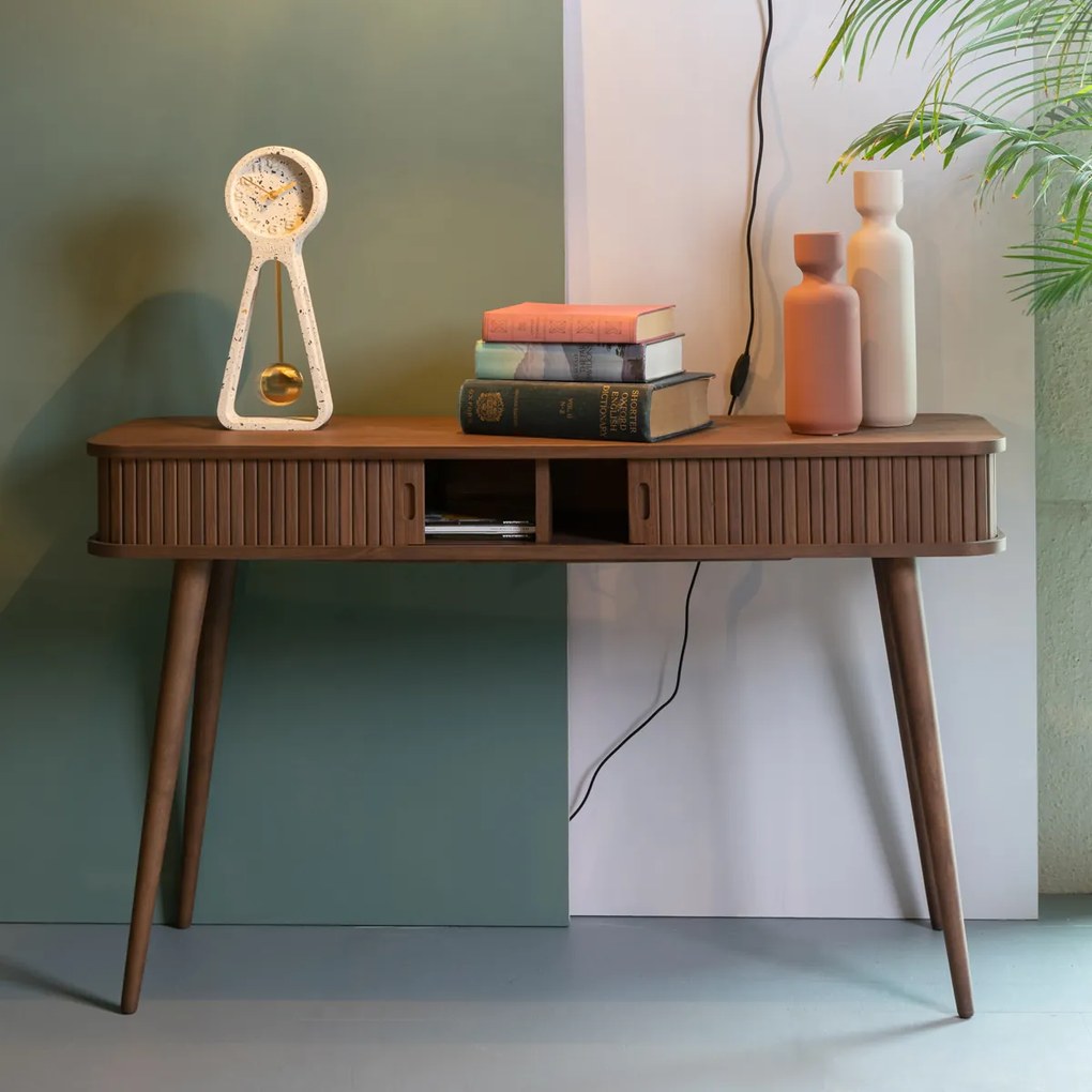 Zuiver Barbier Walnut Design Sidetable Walnoot - 120 X 35cm.
