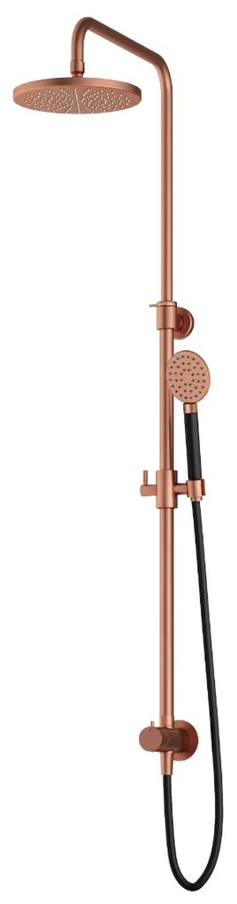 Hotbath Cobber M438 stortdouche met ronde handdouche en 20cm hoofddouche koper geborsteld