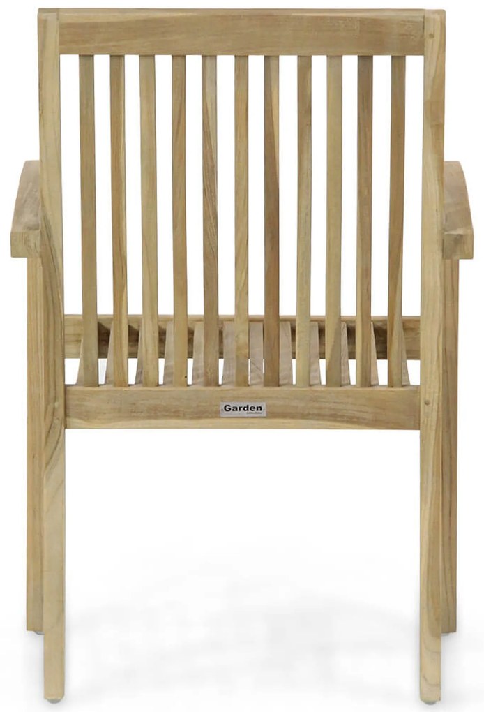 Tuinstoel stapelbaar Teak Old teak greywash Garden Collections Wales
