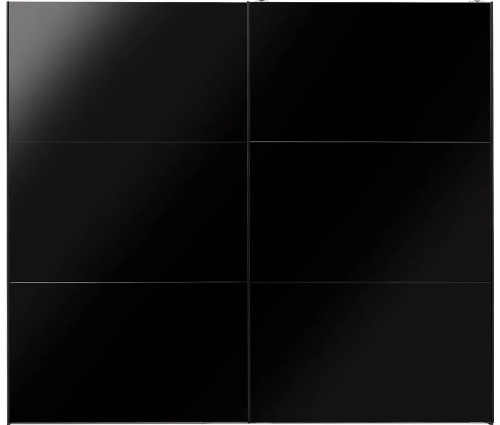 Goossens Kledingkast Easy Storage Sdk, 253 cm breed, 220 cm hoog, 2x 3 paneel glas schuifdeuren