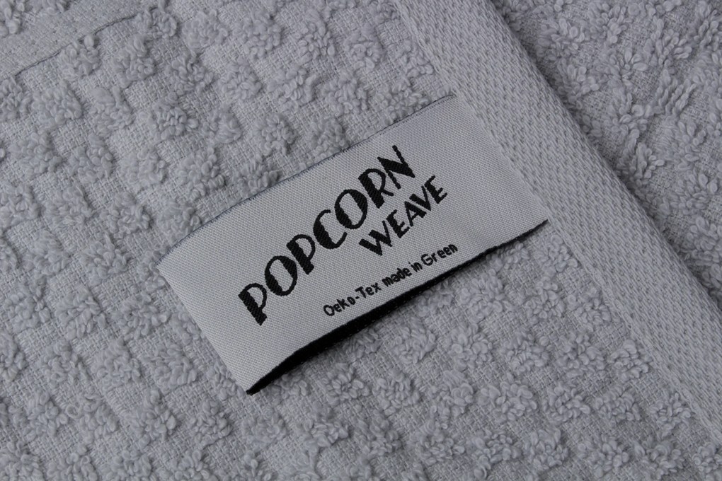 Handdoek Popcorn Collectie– 4 stuks – 50×100 – lichtgrijs