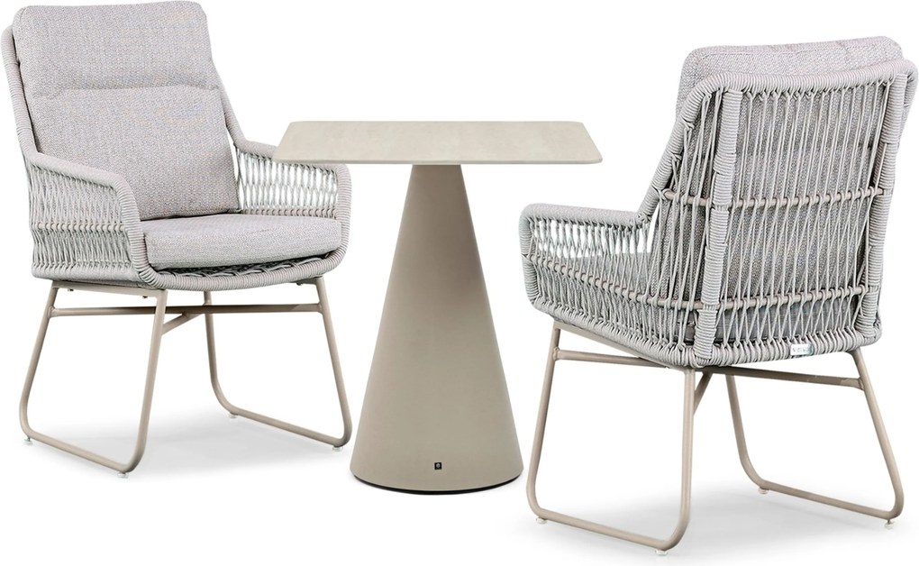 Tuinset 2 personen 707 cm Rope Zand/Beige Lifestyle Garden Furniture Vicente/Serino