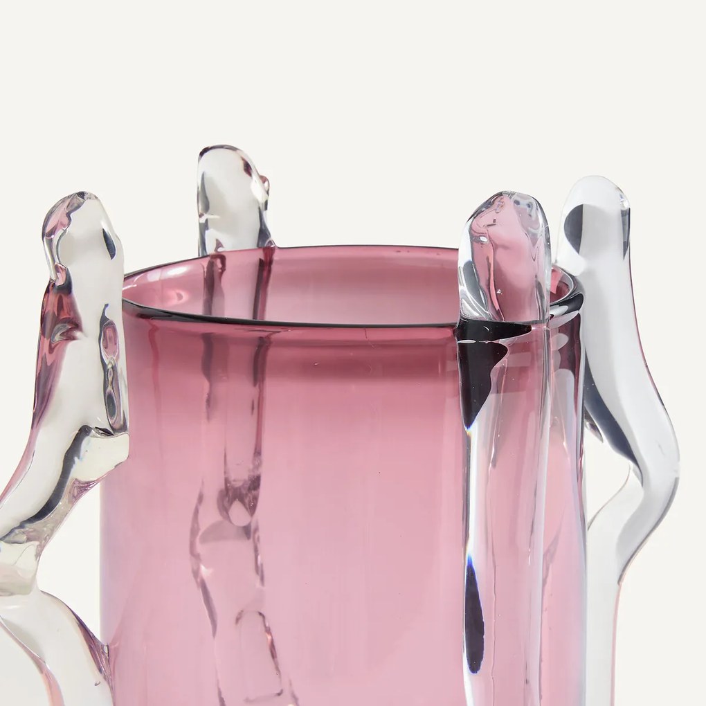 Handgeblazen glazen vaas, hoogte 26 cm, MALTINTO
