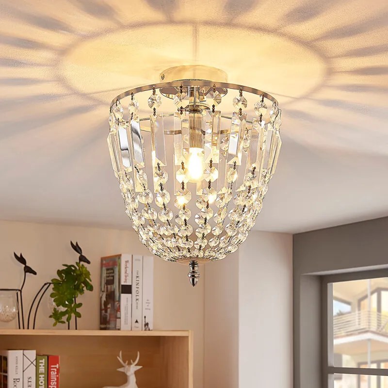 Glinsterende glazen plafondlamp Lionello - lampen-24