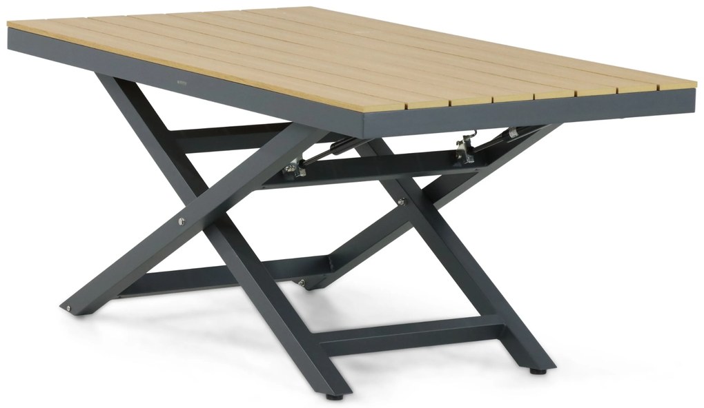 Hoek loungeset 6 personen Aluminium/Polywood (grey teakfinish) Grijs Lifestyle Garden Furniture Santiago