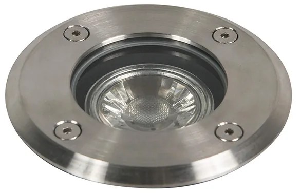 Buiten grondspot staal 11cm IP67 - Basic Round