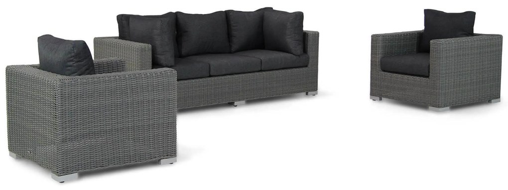Stoel en Bank Loungeset 5 personen Wicker Grijs Garden Collections Toronto