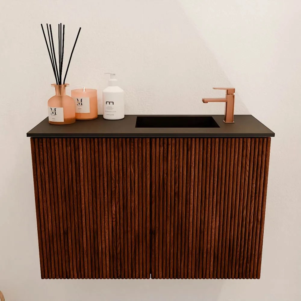 Mondiaz Joya 60cm toiletmeubel ruby met wastafel faye rechts 1 kraangat urban