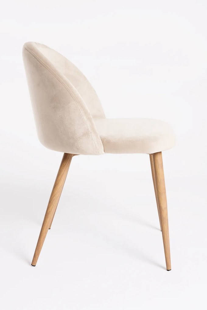 Set 4 Vint Fluwelen Stoelen