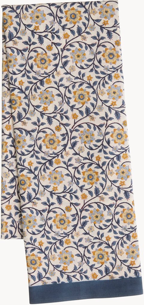 Handgemaakt tafelkleed Melon met bloemmotief