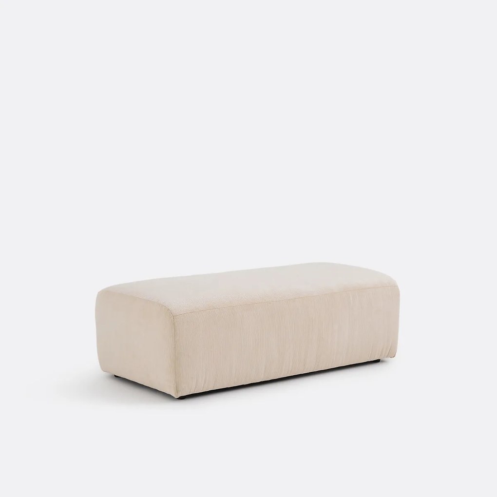 XL poef, fijn geribbeld fluweel, Liora