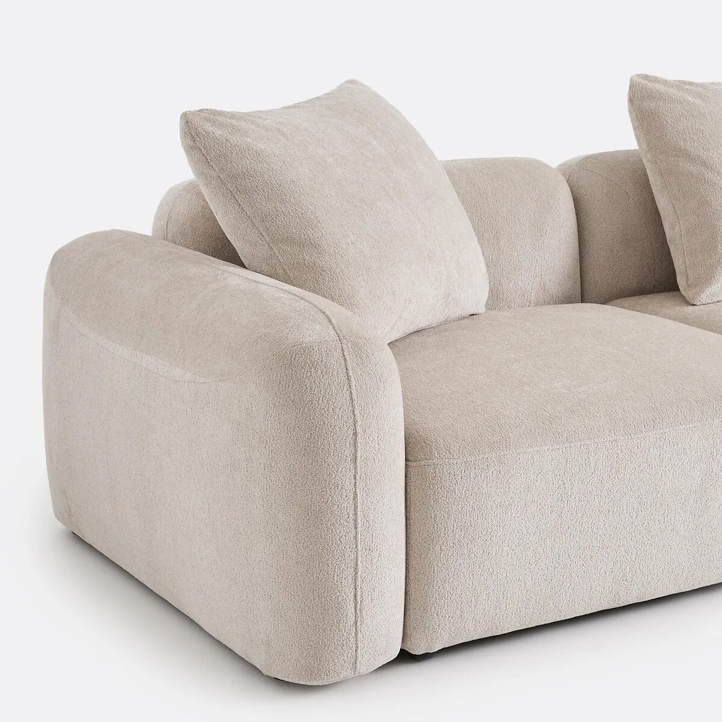 3-zits rechte modulaire hoekbank in jacquard chenille, AMAD