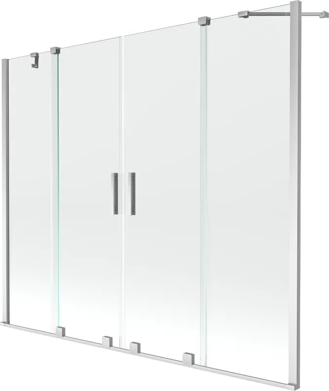 Mexen Velar Duo badwand 2-delige schuifbare 190 x 150 cm, transparant, chroom - 896-190-000-02-01