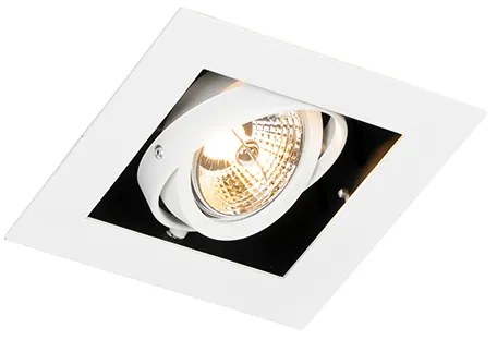 Moderne inbouwspot wit verstelbaar - Oneon 70 Modern GU10 vierkant Binnenverlichting Lamp