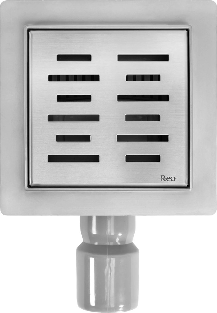 Lineaire afvoer REA Line Brush Steel 12x12