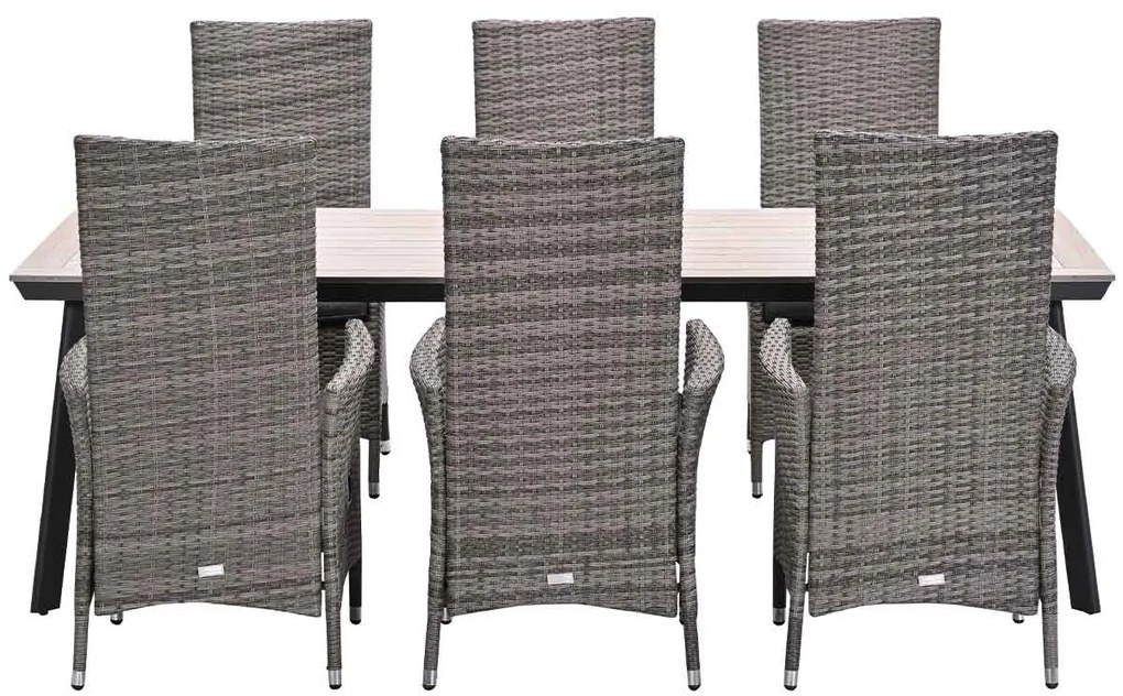 Garden Impressions Nice tuinset 7-delig - Penedo tuintafel 230x100 cm