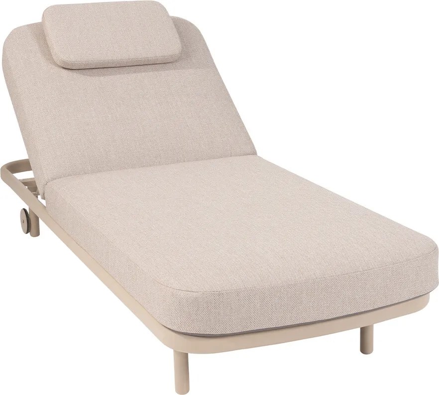 4 Seasons Milano sunbed latte with cushion and headrest