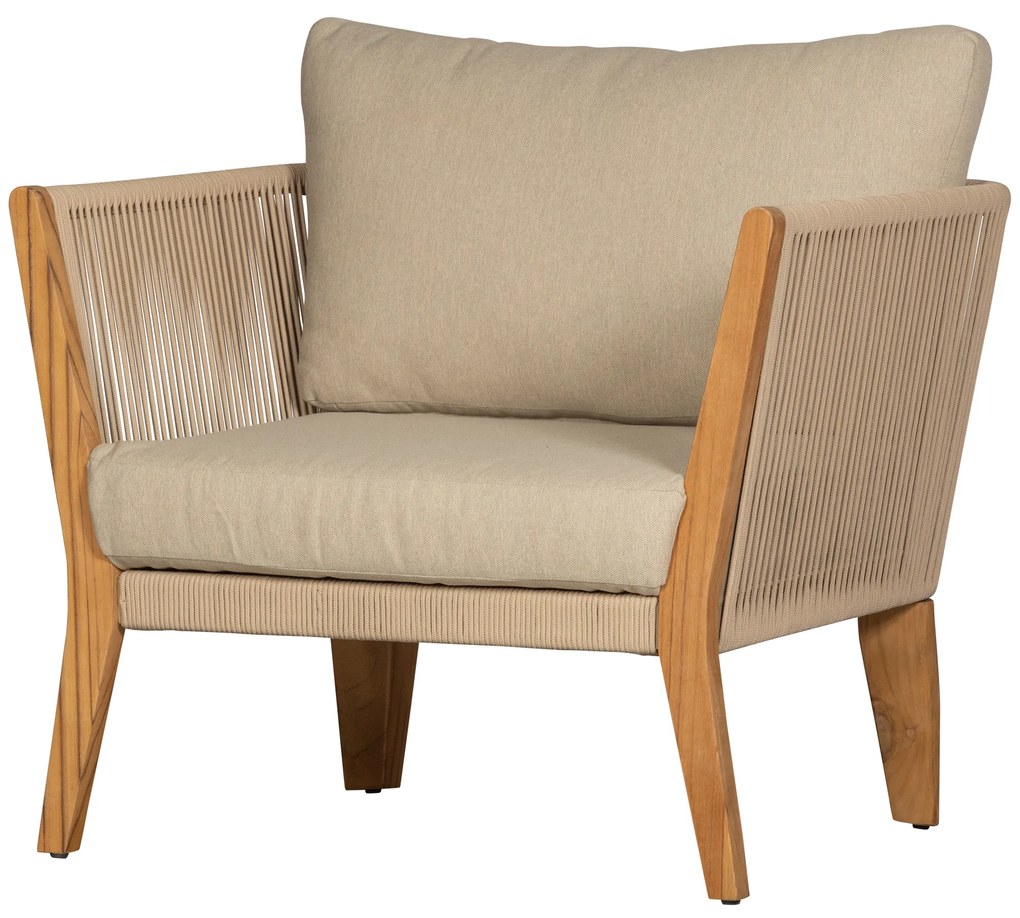 Exotan San Remo - Loungestoel - Teak - Zand - Exotan