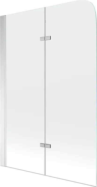 Mexen Felix badwand met 2 panelen, 80 x 140 cm, transparant, chroom - 890-080-002-01-00
