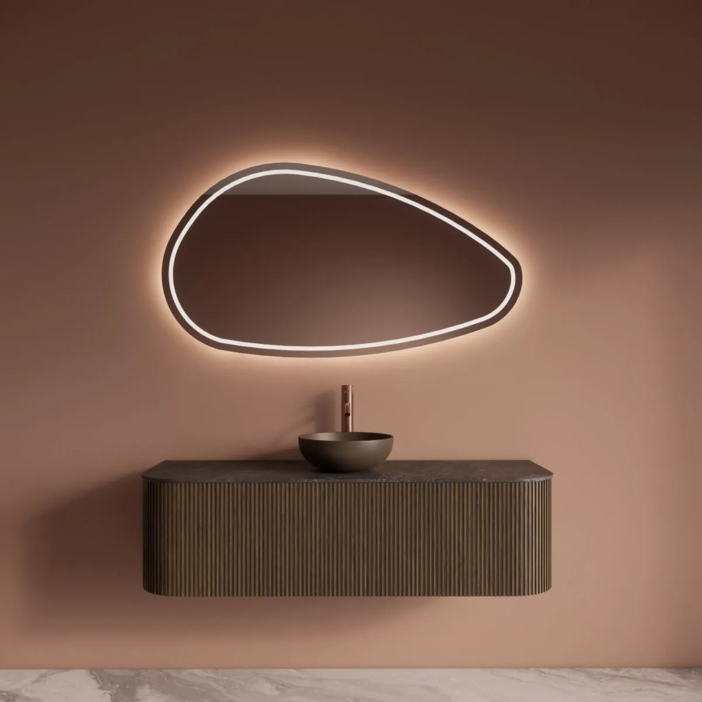 Gliss Design Sirius spiegel organisch 140x82cm met handsensor