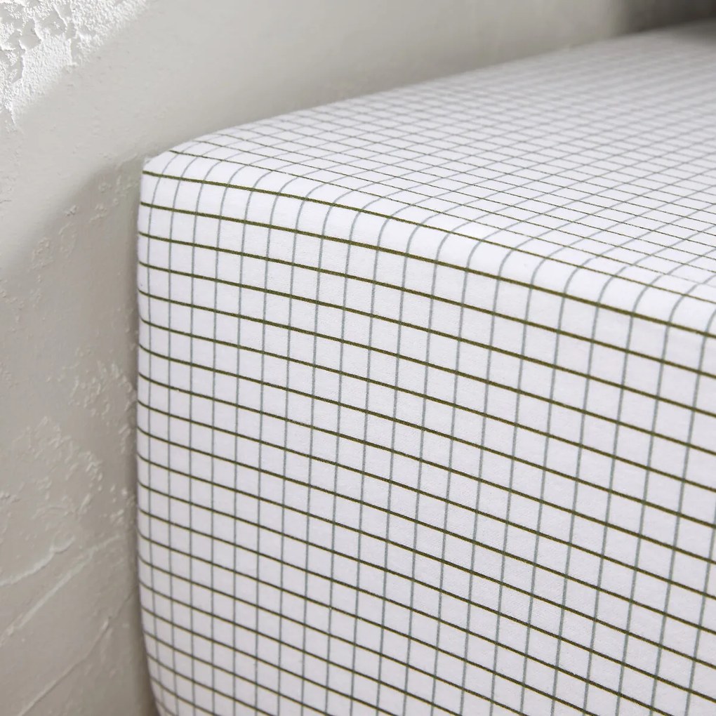 Hoeslaken in flanel, omslag 30 cm, St Lary.