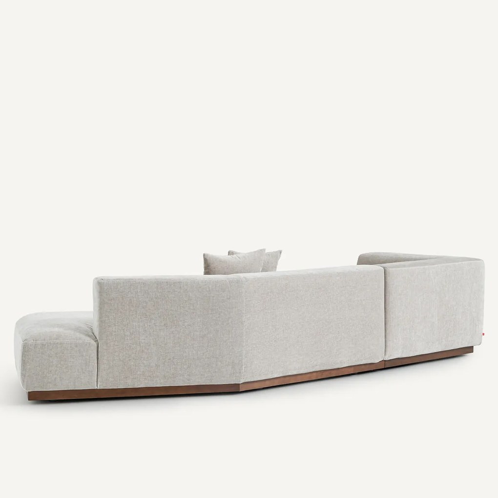 Hoekbank links in chenille fluweel, JACOPO