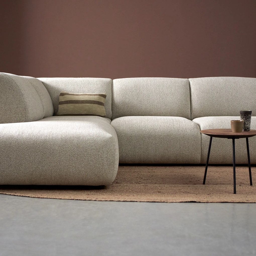 PEPP Interiors Soul Bruine Hoekbank Met Ottoman Links