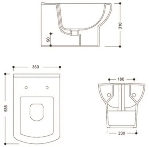 Badstuber Nero hangend toilet met softclose zitting