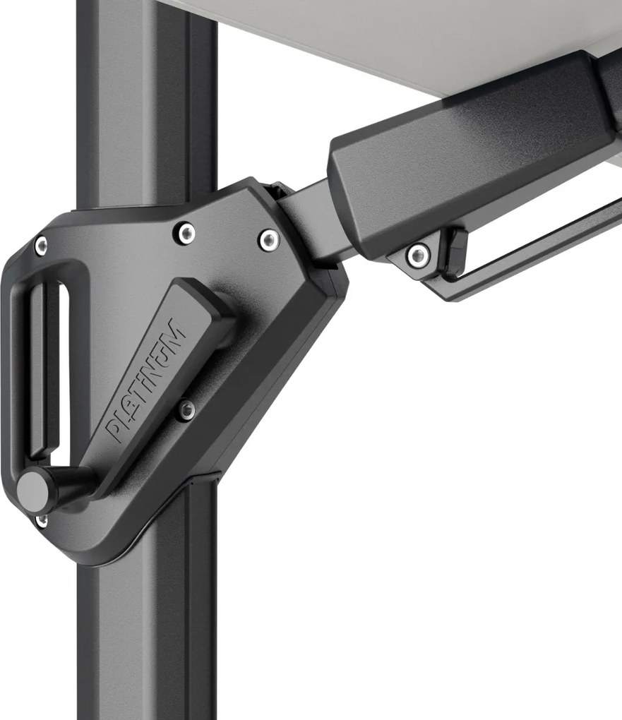 Platinum Challenger Zweefparasol T2 3x3 m - Olijf met voet en hoes