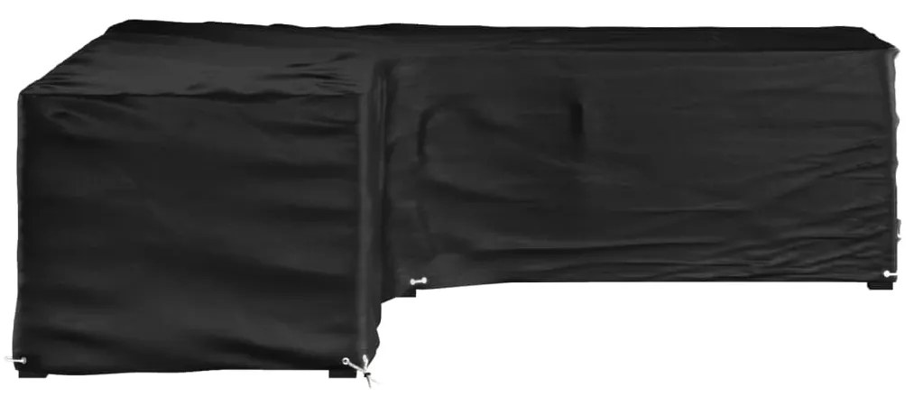 vidaXL Tuinmeubelhoezen met 16 oogjes L-vormig 250x250x70 cm