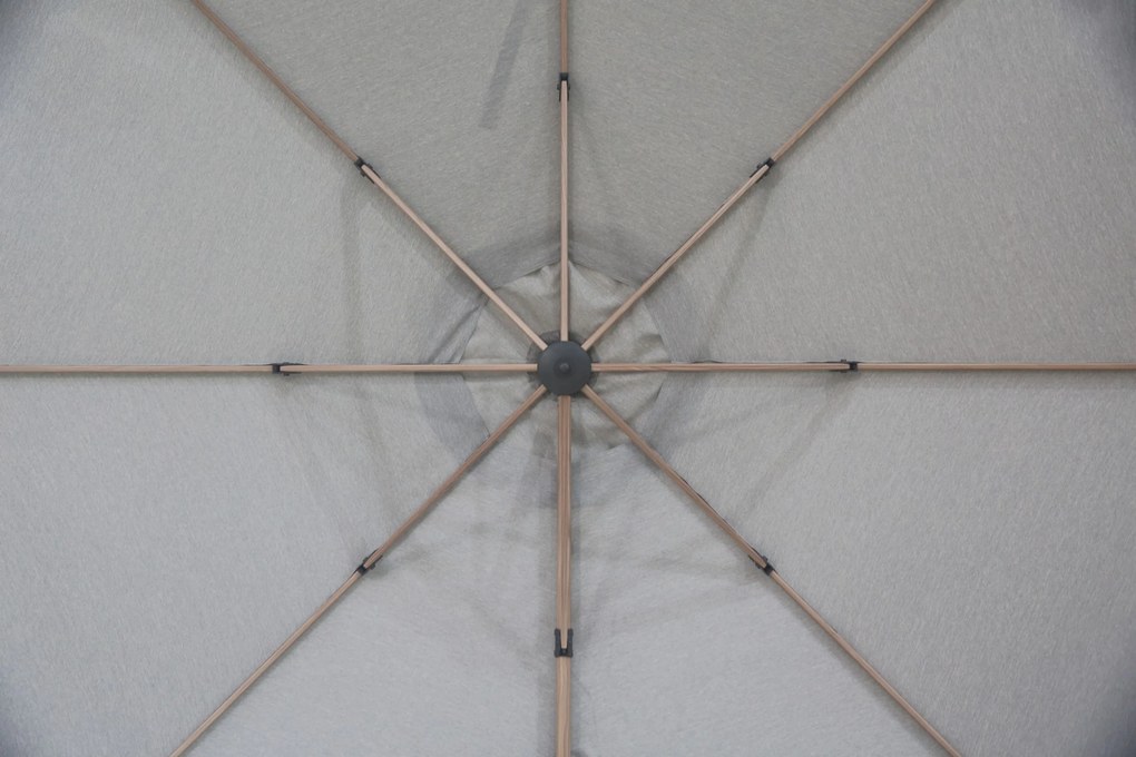 Zweefparasol 3.5m S2 Excellent (excl. voet) Grijs-antraciet Camello Luna