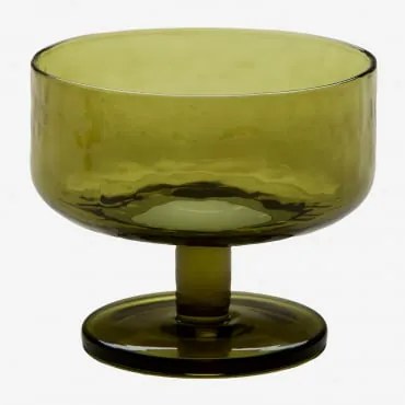 Pack Van 4 Cocktailglazen 33 Cl Van Leomie-glas Groen – Intens Olijf - Sklum
