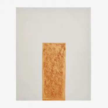 Decoratief Doek 80x100 Cm In Linnen Met Gipsstructuur Antia Mosterd - Sklum