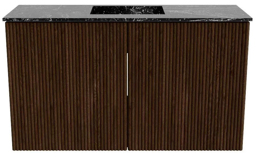 Mondiaz Joya DLux 70cm toiletmeubel walnut met wastafel faye midden 1 kraangat lava