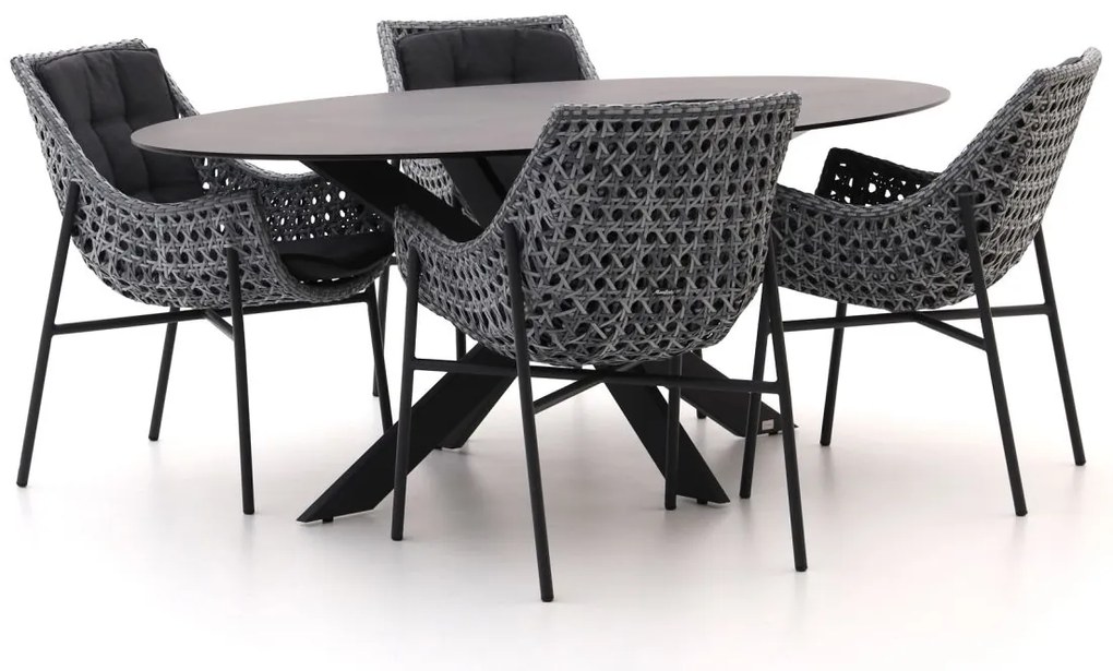 Manifesto Novara/Furato ellips 200cm dining tuinset 5-delig