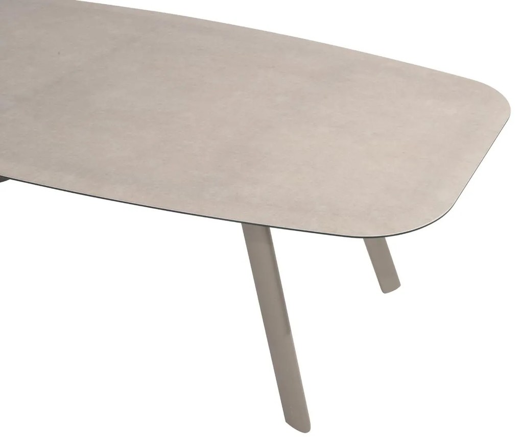 Taste by 4 Seasons Manolo tuintafel cloud met geprint keramisch blad 240 x 103 cm SALE Tuintafel beige weerbestendig