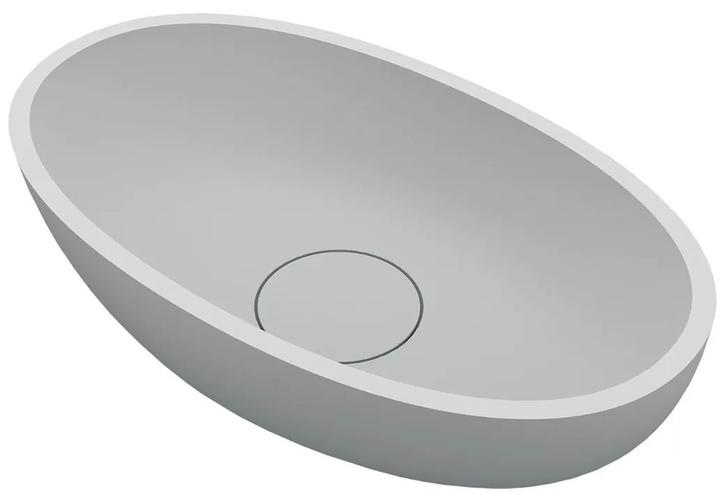 Riho Escala ovale waskom solid surface wit mat