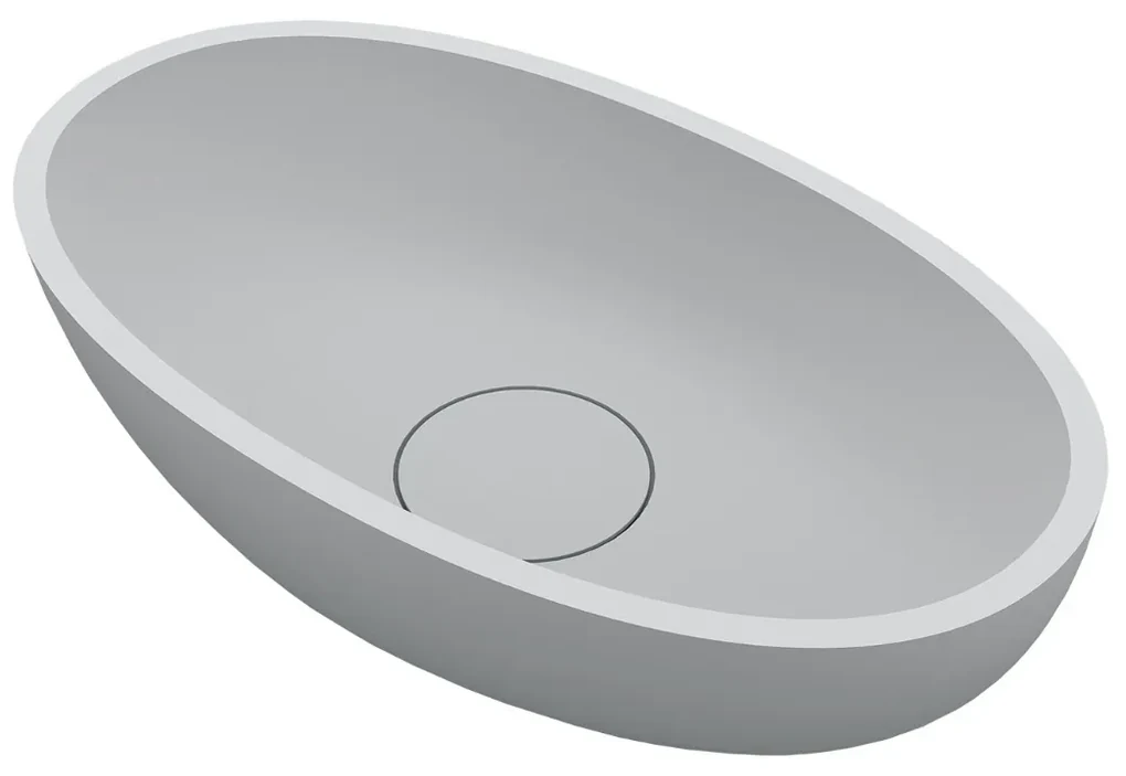 Riho Escala ovale waskom solid surface wit mat
