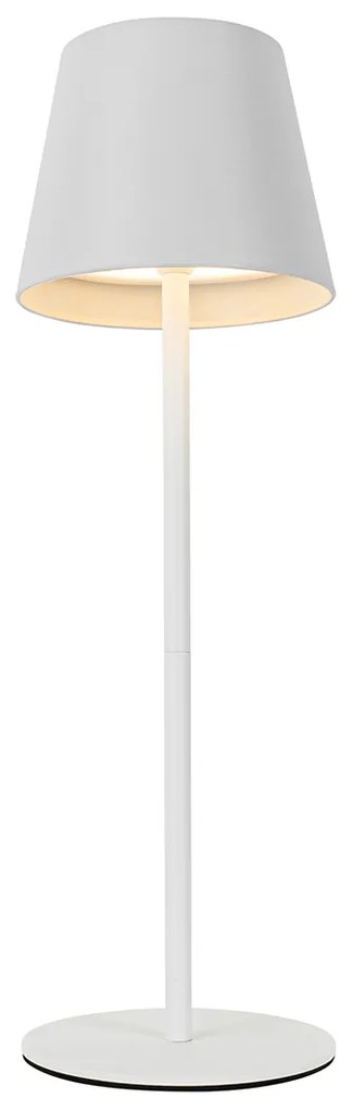 Set van 2 tafellampen wit met dimmer en oplaadbaar - Murdock