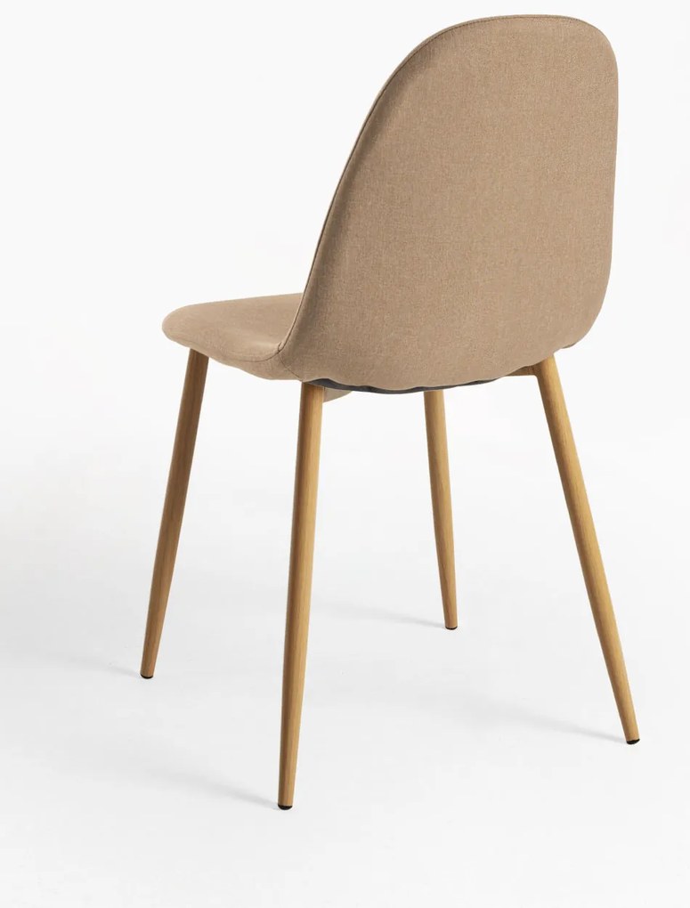 Set 4 Teok Stoffen Stoelen
